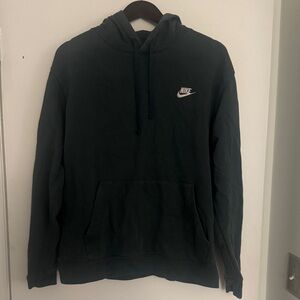 Nike Men's Forest Green Pullover Hoodie with White Logo